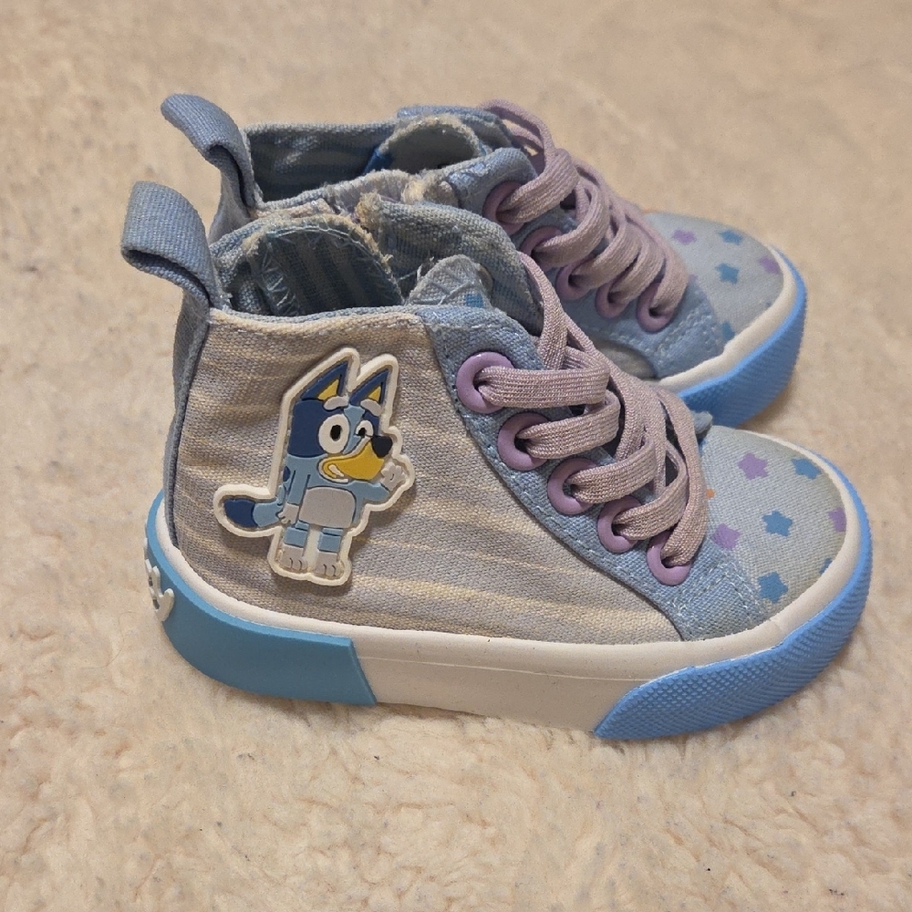 Kids High-Top Sneakers - Blue and Purple
